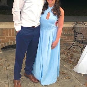 Eva mendes sky blue bridesmaid dress size 6